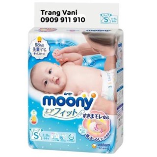 Ps799  [HÀNG CỘNG MIẾNG] Tã Bỉm Dán/Quần Moony Nội Địa Nhật size NB96/S90/M68 Ma20s