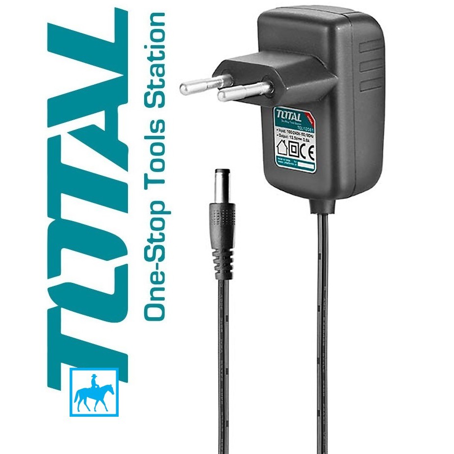TOTAL Adapter Nguồn Sạc Pin 12V 1.5Ah Lithium-ion TCLI12081