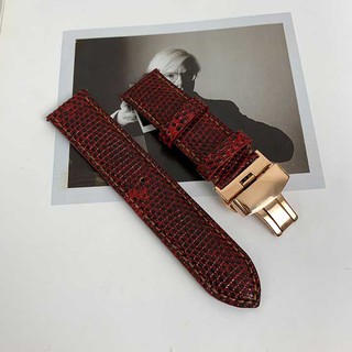 Dây đồng hồ - da kỳ đà - khóa bướm - đồ da thủ công DT354