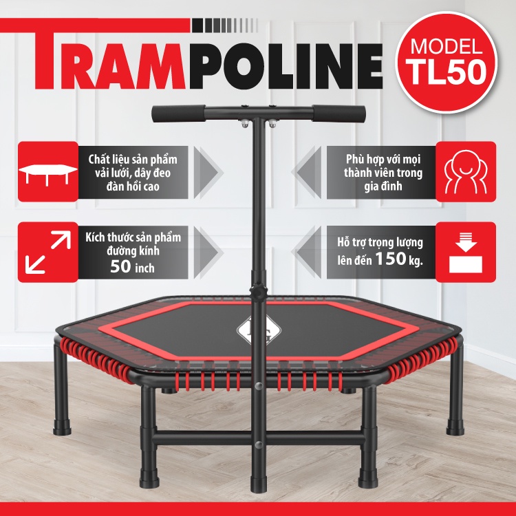 CHAIR19 - Đệm nhún lò xo cao cấp Thái Lan Trampoline 50inch Màu giao ngẫu nhiên