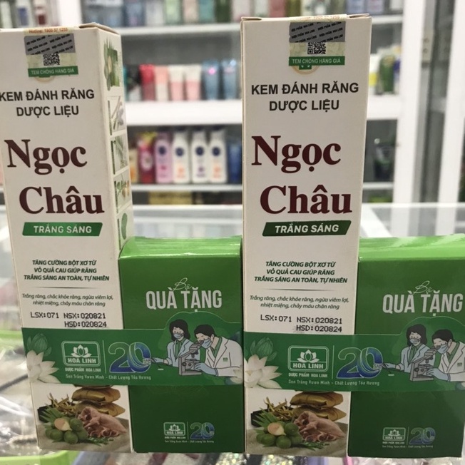 Kem đánh răng dược liệu Ngọc Châu trắng răng 100g