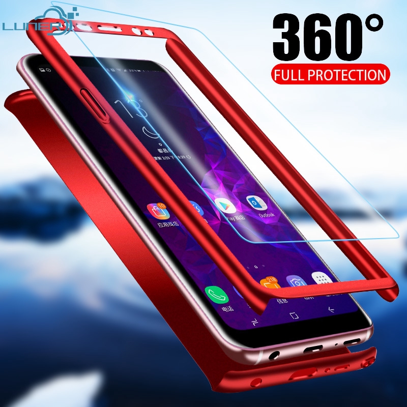 Ốp điện thoại PC cứng ôm sát bảo vệ 360 độ cho Samsung Note 5 8 9 10 10Pro M10 M20 M30