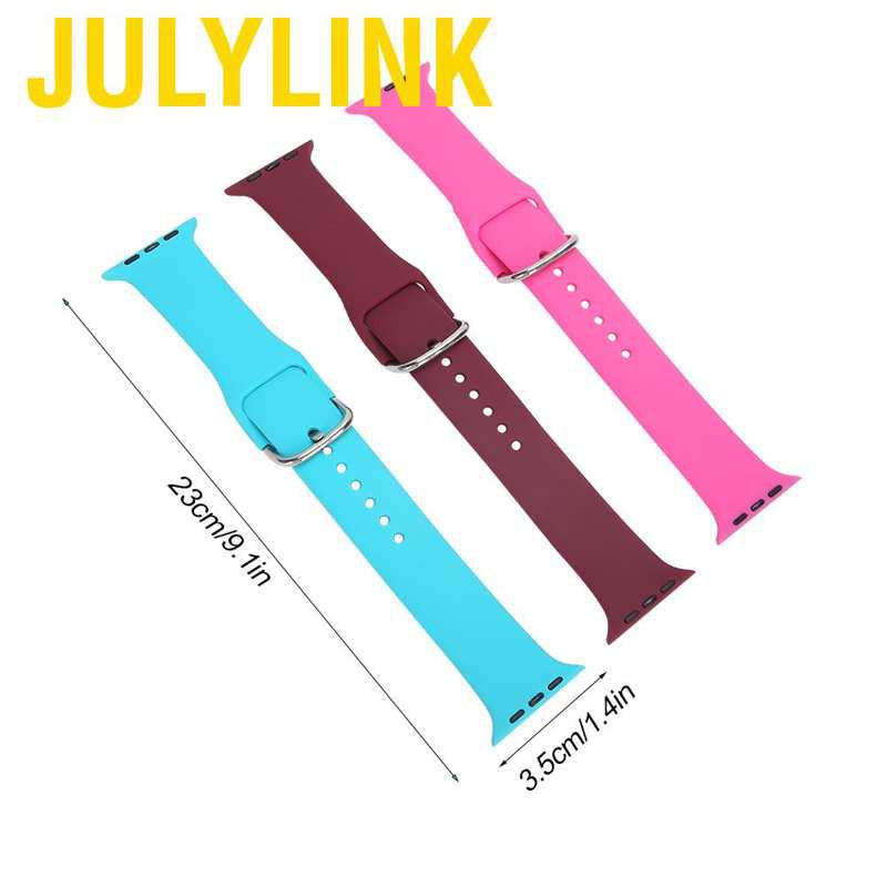 Set 3 Dây Đeo Đồng Hồ Bằng Silicon 40mm