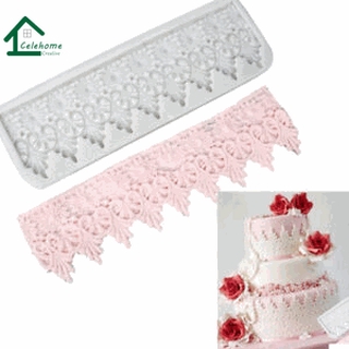 [cele] Khuôn Silicone In Nổi Họa Tiết Ren Cổ Điển Trang Trí Bánh Kem