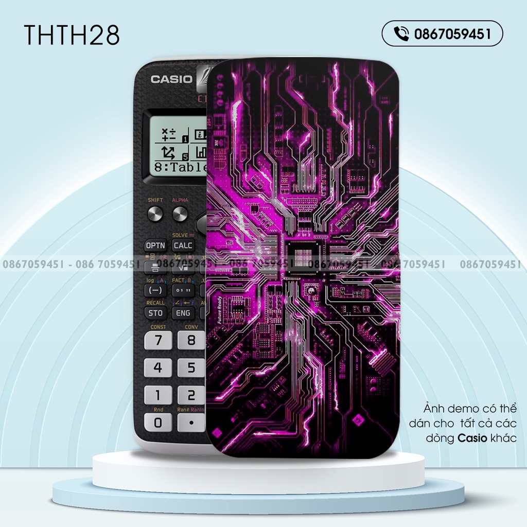 Skin Dán Máy Tính Học Sinh Casio 580, Casio 570, Casio 570-2nd In Hình Độc đáo các mã THTH2...