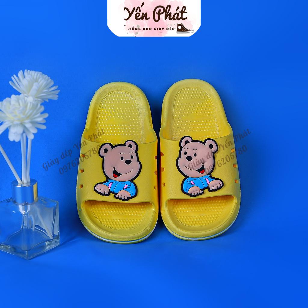 Dép Lê Bé Gái Bé Trai Hình Gấu Chống Trơn Trượt , Đủ Màu Siêu Êm (Ảnh Thật)