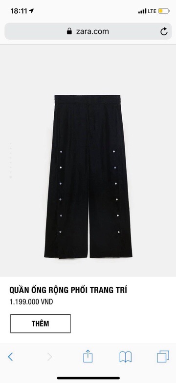 Quần culottes zara xuất xịn