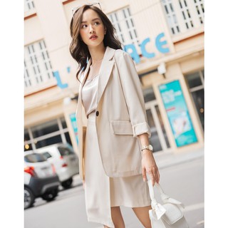 [ HÀNG CÓ SẴN ]Set vest nữ SAMMY blazer nữ thiết kế trẻ trung năng động (Áo vest + Chân váy vạt chéo)