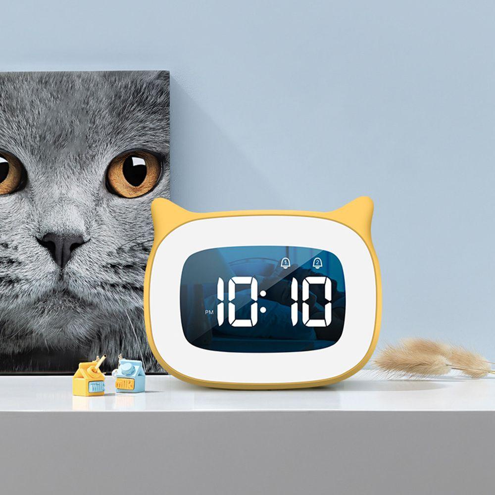 Đồng Hồ Báo Thức Điện Tử Màn Hình LED Hiển Thị Nhiệt Độ Và Lịch Kèm Sạc USB Tiện Dụng Trang Trí Nhà