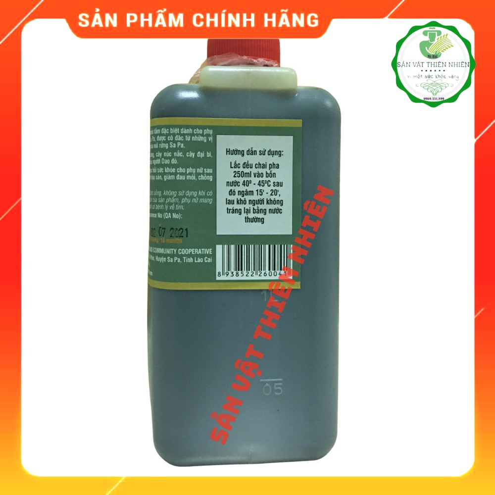 [Giá tận gốc] Nước tắm Dao Đỏ Sapa sau sinh (2lit) cô đặc phục hồi sức khỏe phụ nữ sau sinh hiệu quả 100% tiện dụng