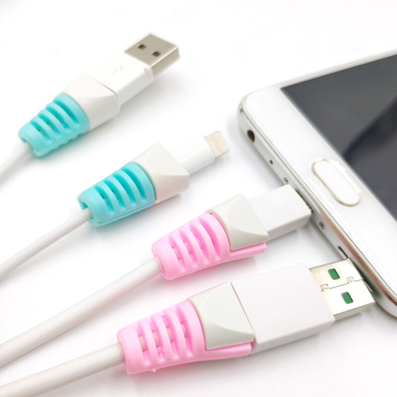 Set 2 vỏ bọc bảo vệ đầu dây cáp dữ liệu điện thoại tiện lợi