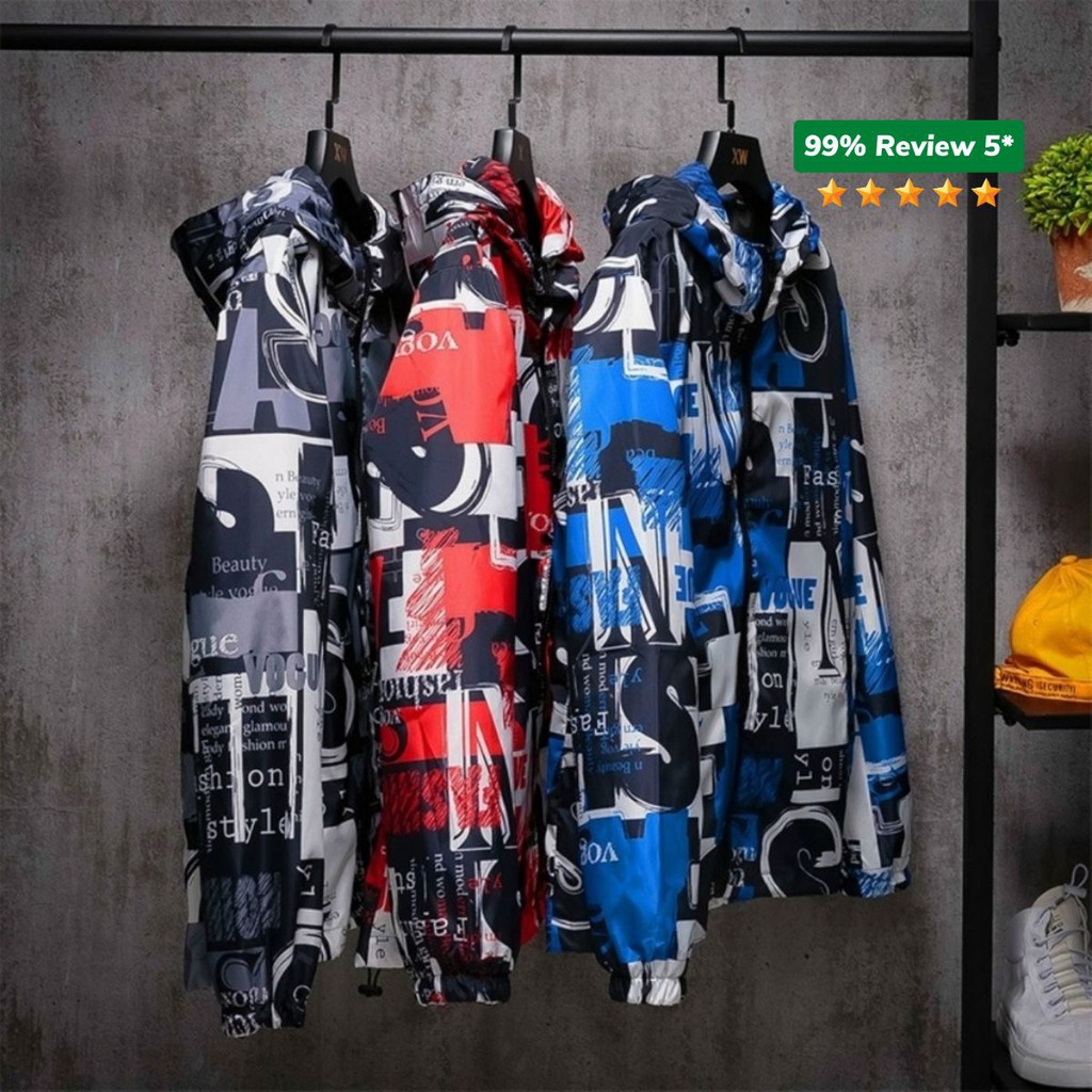 Áo khoác dù form rộng unisex KD6 in 3D, hoạ tiết chữ cực ngầu cho nam và nữ, chất liệu dù chống thấm nước - The 1997