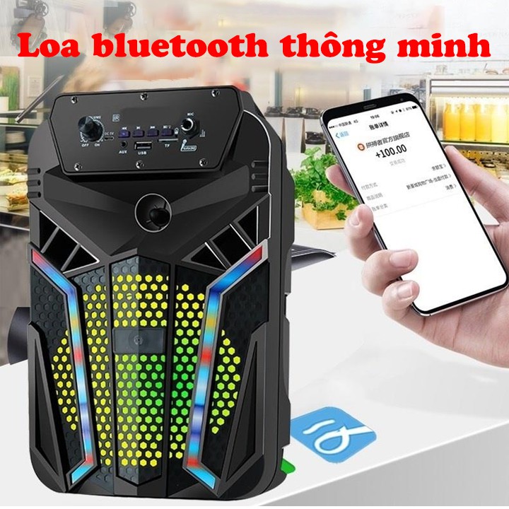 Loa bluetooth karaoke chính hãng, pin 6 đến 8 tiếng, tặng kèm 1 mic bảo hành 12 tháng