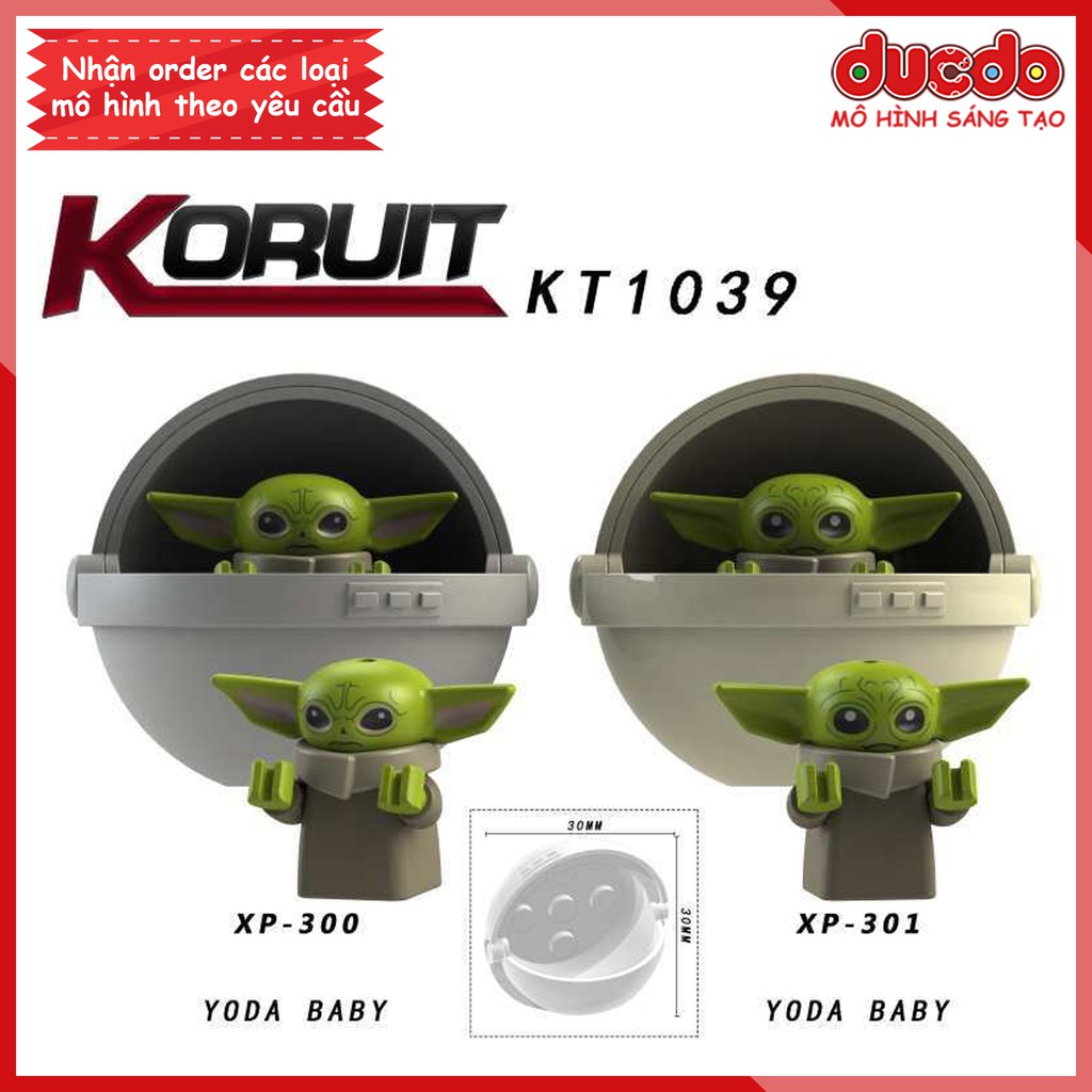 Minifigures nhân vật Baby Yoda trong Star Wars tuyệt đẹp - Đồ chơi Lắp ghép Xếp hình Mini Mô hình KT1039