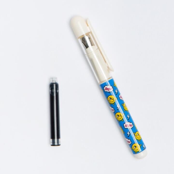 Bút Máy ARTBOX Hàn Quốc Thiết Kế Vỏ Họa Tiết Mặt Cười Màu Xanh Dương