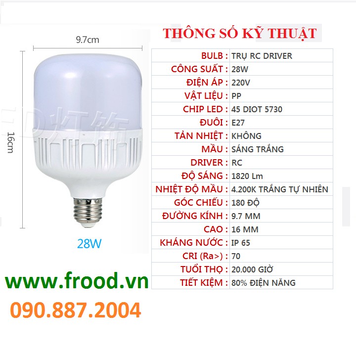 Bóng đèn LED tiết kiệm 28w