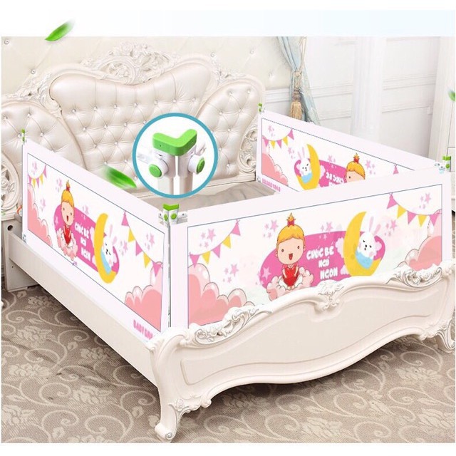 (BẢO HÀNH 12 THÁNG) THANH CHẮN GIƯỜNG VIỆT NAM BABY SMILES ĐỘ CAO 68-90CM