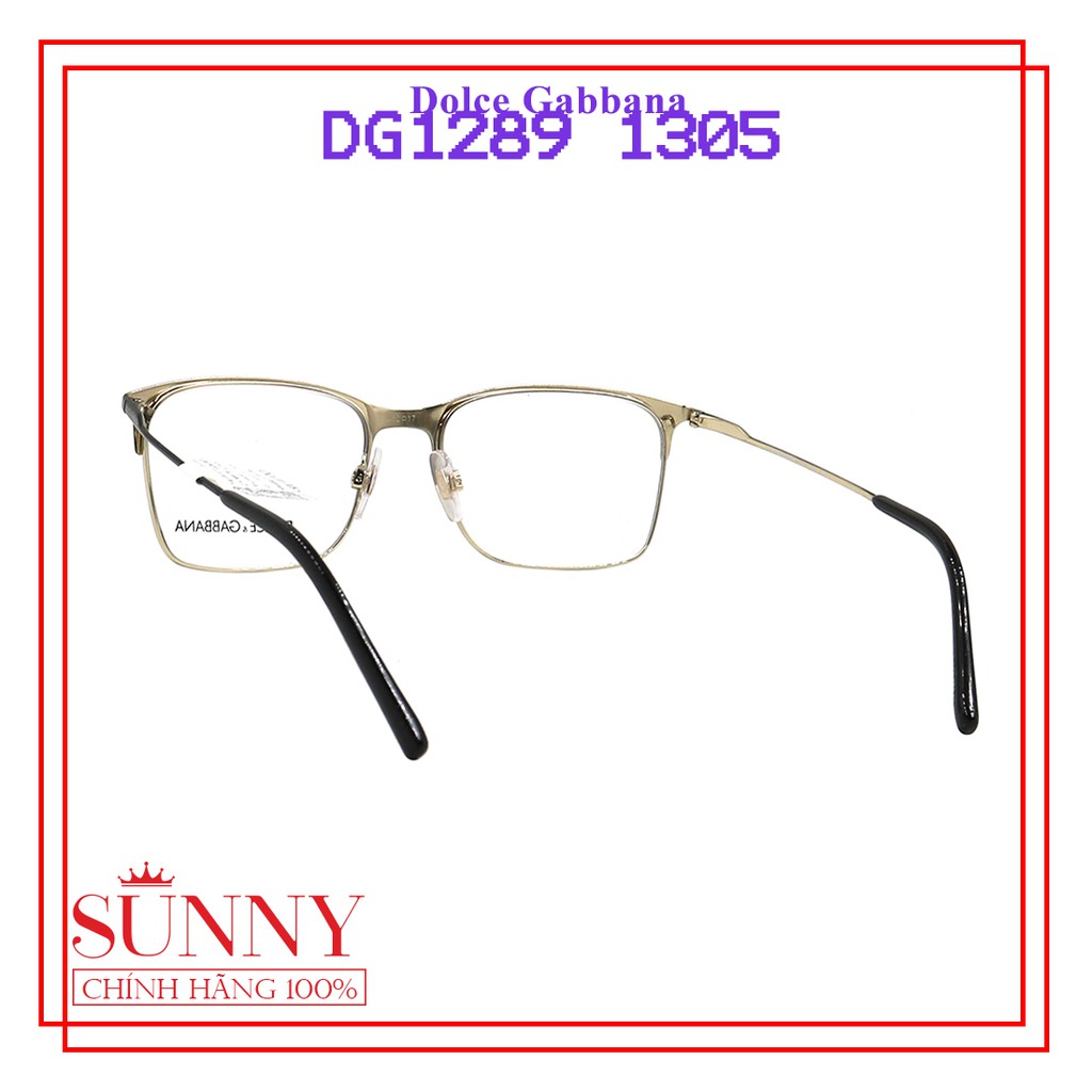 Gọng kính nam nữ chính hãng Dolce & Gabbana DG1289 1305 màu sắc thời trang, thiết kế dễ đeo bảo vệ mắt