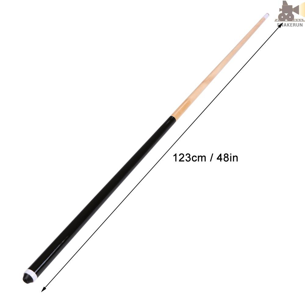 SnakeRun 48In Junior Kid Billiard Shaft 2-Piece Wooden Pool Cue Stick Entertainment Snooker Billiard Tool