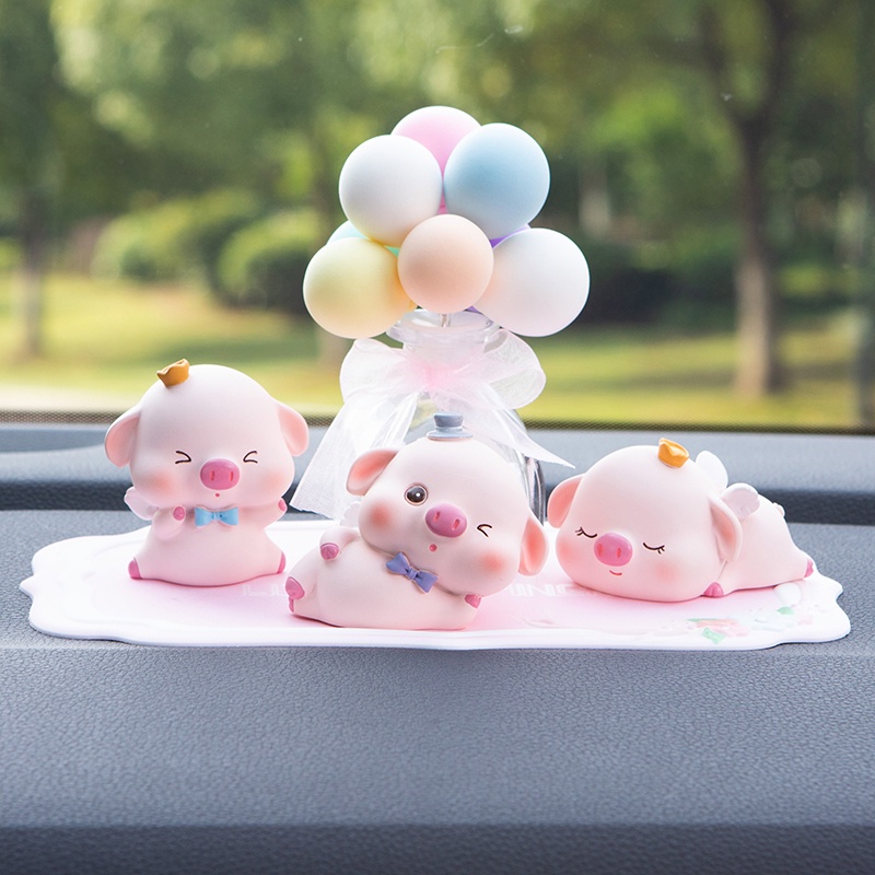 Phụ Kiện Trang Trí Ô Tô Bàn Làm Việc Bàn Học Phòng Khách Mô Hình 4 Chú Lợn Con Đáng Yêu - Phụ Kiện Xe Hơi Luxcar Giá Rẻ