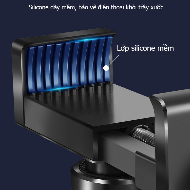 Giá Đỡ Điện Thoại Trên Ô Tô Gắn Kính Siêu Chắc Chắn Xoay 360 Độ Tiện Lợi