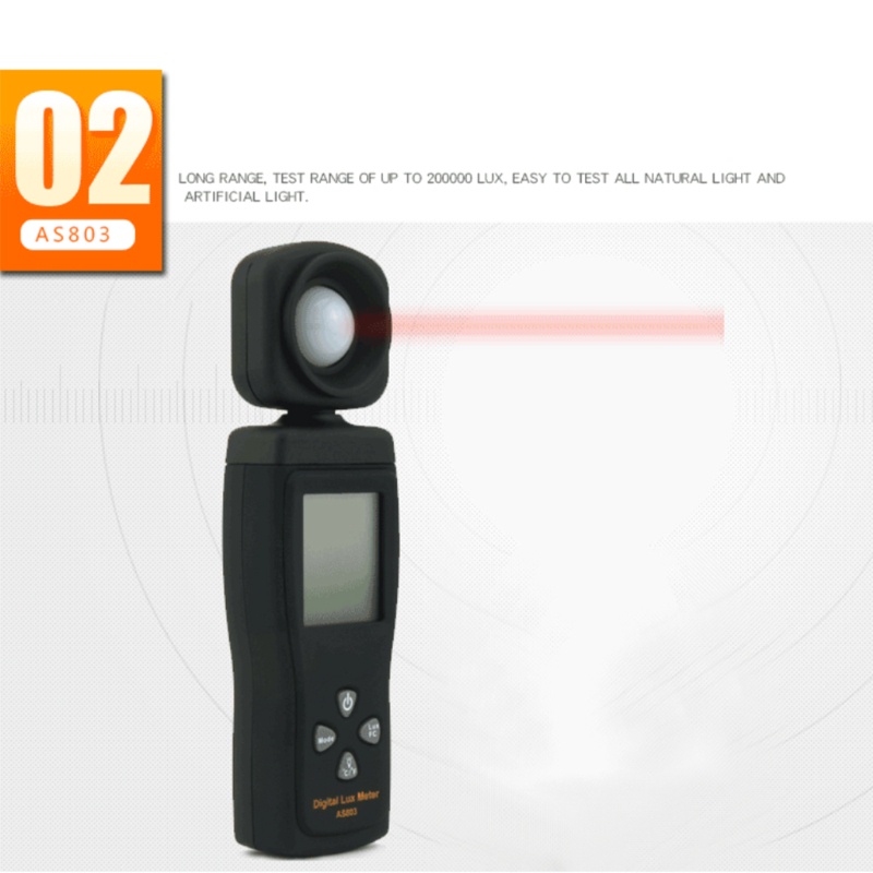 Đồng Hồ Đo Độ Sáng Chân 0-200,000 Lux Đèn Led Cho Bể Cá / Sân Vườn