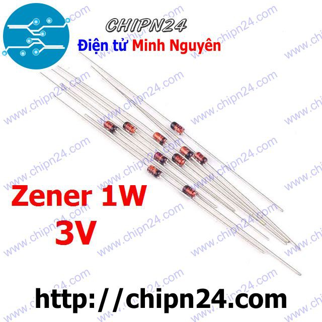 [10 CON] Diode Zener 1W 3V DIP 1N4727A