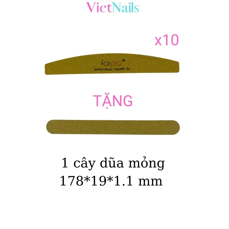 Dũa Móng Tay Móng Bột Móng Gel Forpro Giấy Nhám Mỹ Cao Cấp Độ Nhám 80/80