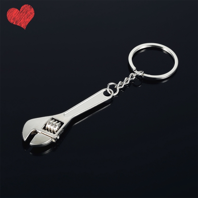 Practical Tool Wrench Monkey Spanner Key Chain Car Metal Keyring