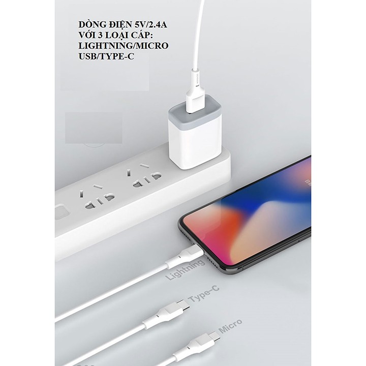 [Giá sỉ]Bộ sạc chính hãng C66 SD Design chân Lightning Iphone, Micro USB, Type C sạc nhanh- Bảo Hành 1 Năm, 1 đổi 1