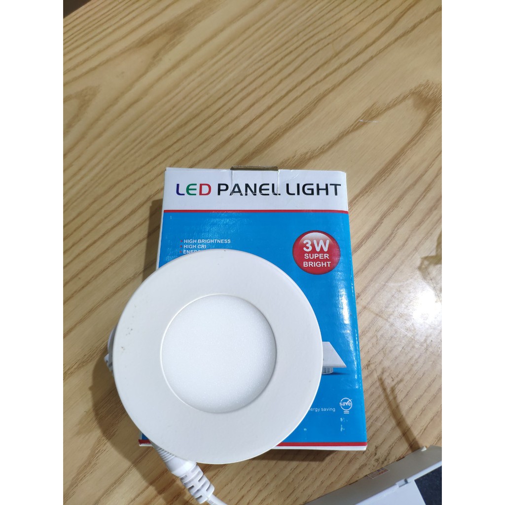 Đèn led âm trần 3w phi 75 siêu mỏng tròn ánh sáng trắng , vàng lắp trần thạch cao , bê tông...(đèn mắt trâu)