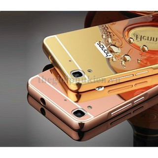 Ốp lưng Huawei Y6 II, Honor 5A bo tròn tráng gương viền kim loại