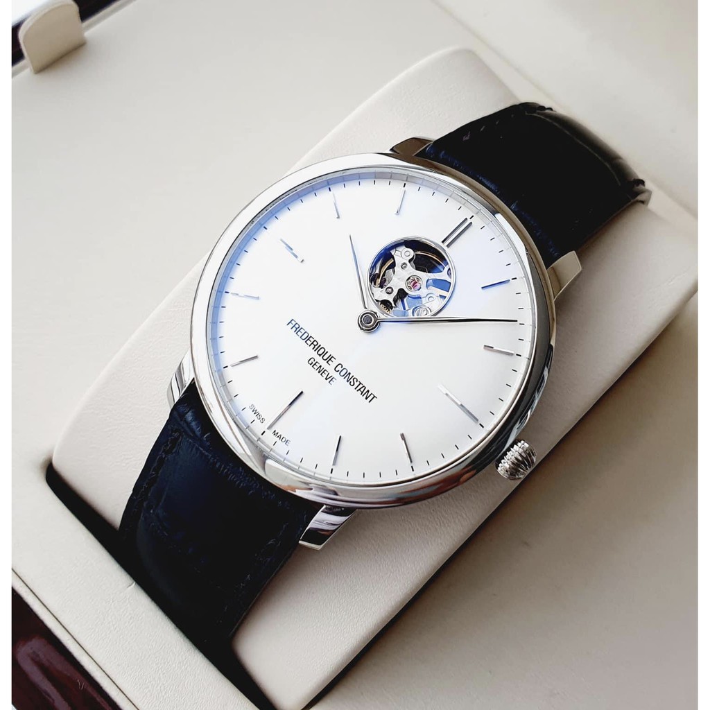 Đồng hồ nam Frederique Constant Slimline FC-312S4S6 mặt trắng lộ cơ