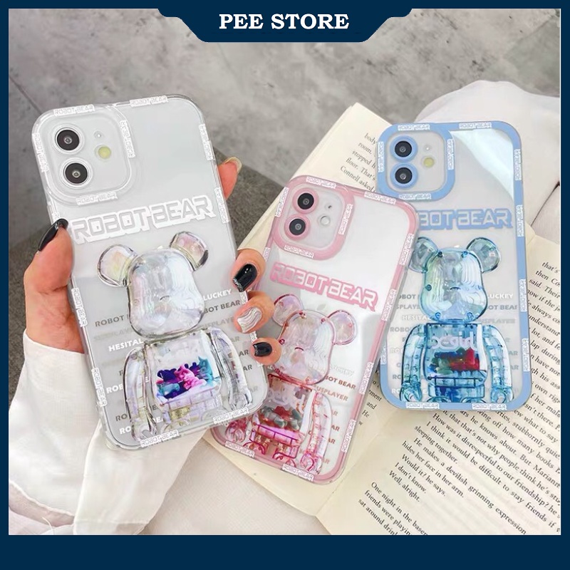 Ốp lưng iphone viền nổi cạnh vuông in hình gấu cực Trends dành cho iphone 6/6s/6Plus/7Plus/8Plus/X/XS/ XSM/11/11Promax/1
