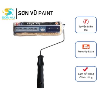  Việt Mỹ - Cọ Lăn Sơn Nước Cán Nâu - Loại 9 Inch   23cm  - Loại chuẩn - Lông siêu mịn 