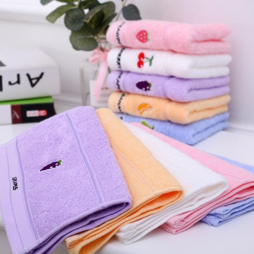 Khăn tắm trẻ em 50x25cm hình trái cây thú cưng khăn mặt cotton họa tiết dễ thương khắn tắm cho bé bằng lông mềm mịn