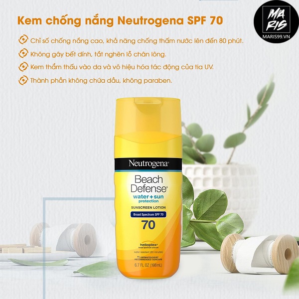 Kem Chống Nắng NEUTROGENA Beach Defense Sunscreen Lotion SPF 70