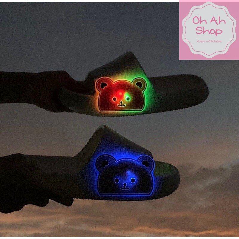 🍓  Dép gấu phát sáng xinh xắn Dễ Thương Loại 1 Chính Hãng Dép Couple Cặp Đôi