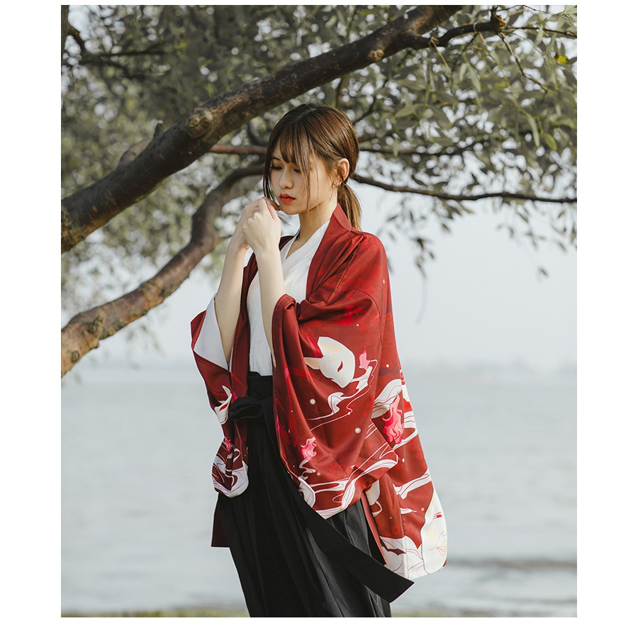 Áo Haori Cáo Tinh Siêu Chất , hàng cao cấp, mã SK29