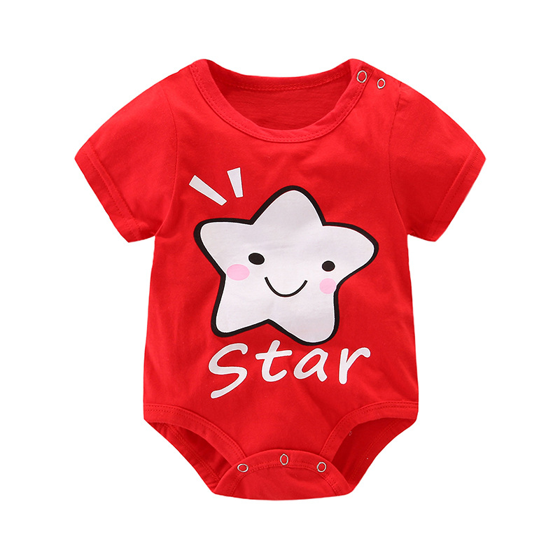 Jumpsuit bodysuit Romper liền mảnh vải Cotton in hoạt hình One piece cho các bé nhỏ sơ sinh