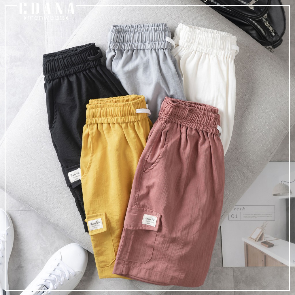 Quần đùi nam Edana Menswear túi hộp vải đũi đẹp cao cấp ,không nhăn , không xù cho người 45 - 78kg | BigBuy360 - bigbuy360.vn