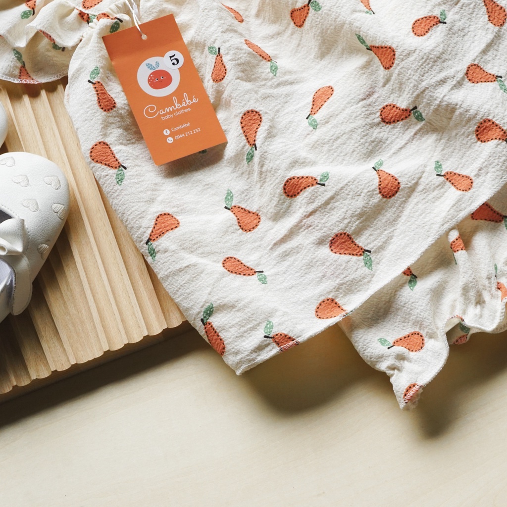 Set quần áo hoa nhí, Đồ bộ bé gái quần áo cánh tiên vải đũi- bộ cánh tiên bé gái xinh xắn cho bé hàng đẹp mã B