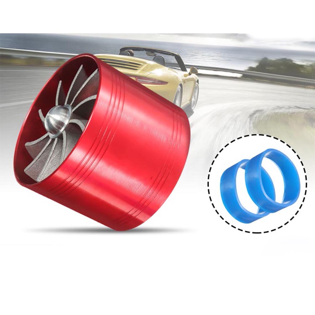 [In stock] 64.5mm x 50mm Air Intake Turbo Charger Fuel Supercharger Saver Fan Aluminum