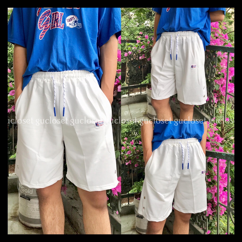 Quần đùi Unisex mùa hè kiểu dáng Basic eo chun phong cách thể thao năng động | BigBuy360 - bigbuy360.vn