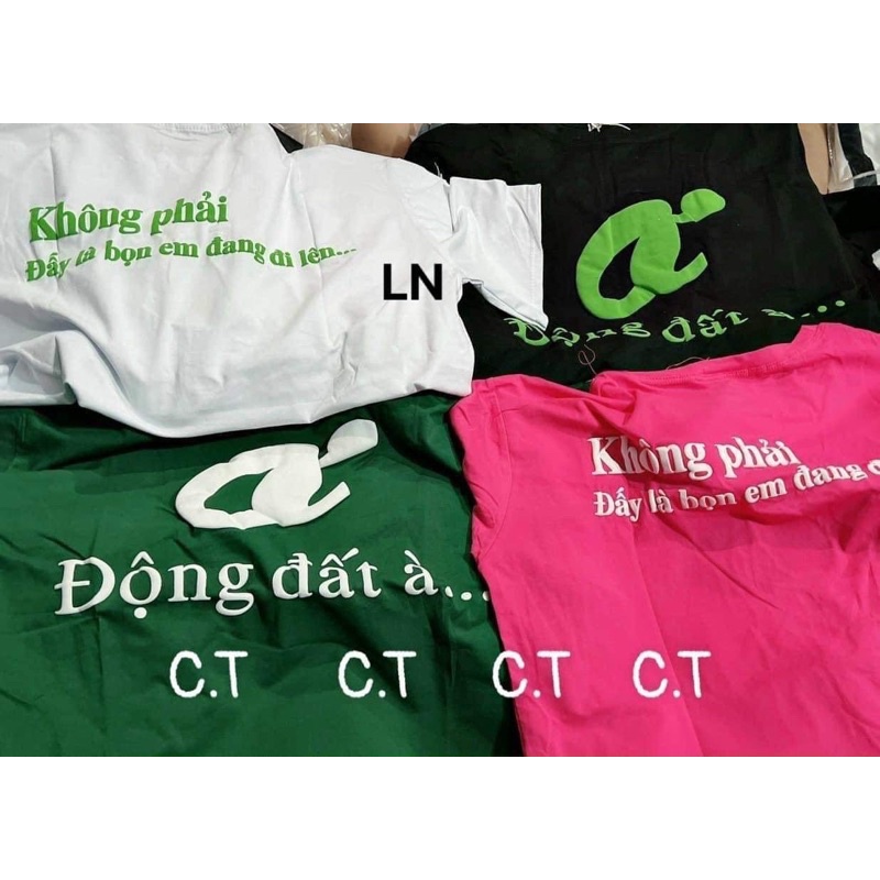 Áo phông Ơ động đất in 2 mặt DA6