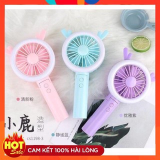 Quạt cầm tay Funny có đèn led | Quạt mini cầm tay Funny F-666 nhiều màu