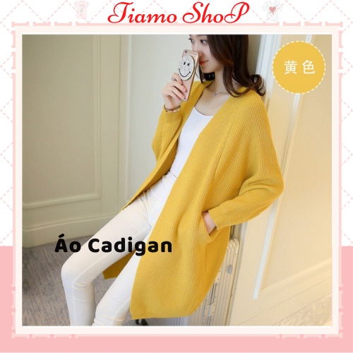 Áo Nữ Cardigan Dáng Dài Cánh Dơi, Áo Khoác Len Freesize, Hàng Đẹp