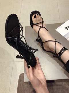 (Order) Sandal buộc dây cao gót 9cm {VIDEO +ẢNH THẬT}