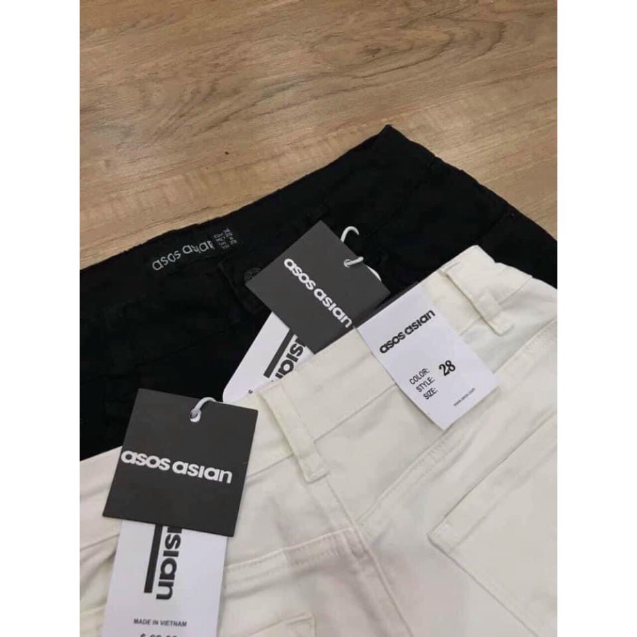 Quần đùi bò giấy cạp cao - gen bụng 2 màu đen trắng | BigBuy360 - bigbuy360.vn