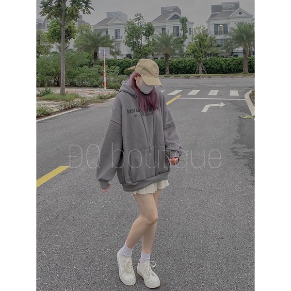 Hoodi bàn cờ chất nỉ bông Qc loại 1 over Size